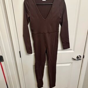 Aritzia Wilfred Brown Jumpsuit